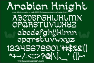 Arabian Knight: A Stylish Font for Creative and Professional Workflows