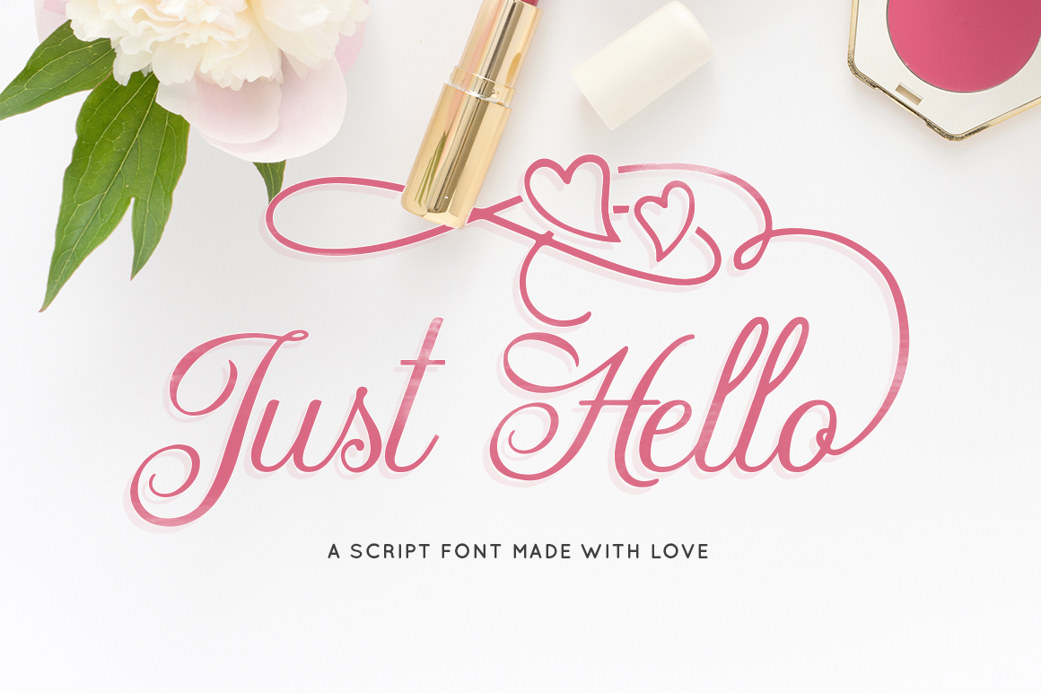 Introducing the Beautiful Just Hello Script Font